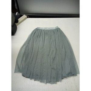 Skirt Hip Hugger Satin Netting Blue Lace Dancer Sz Med Midi length